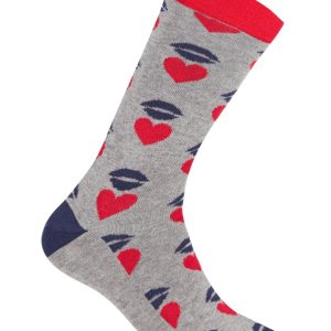 Chaussettes Bisous - Gris